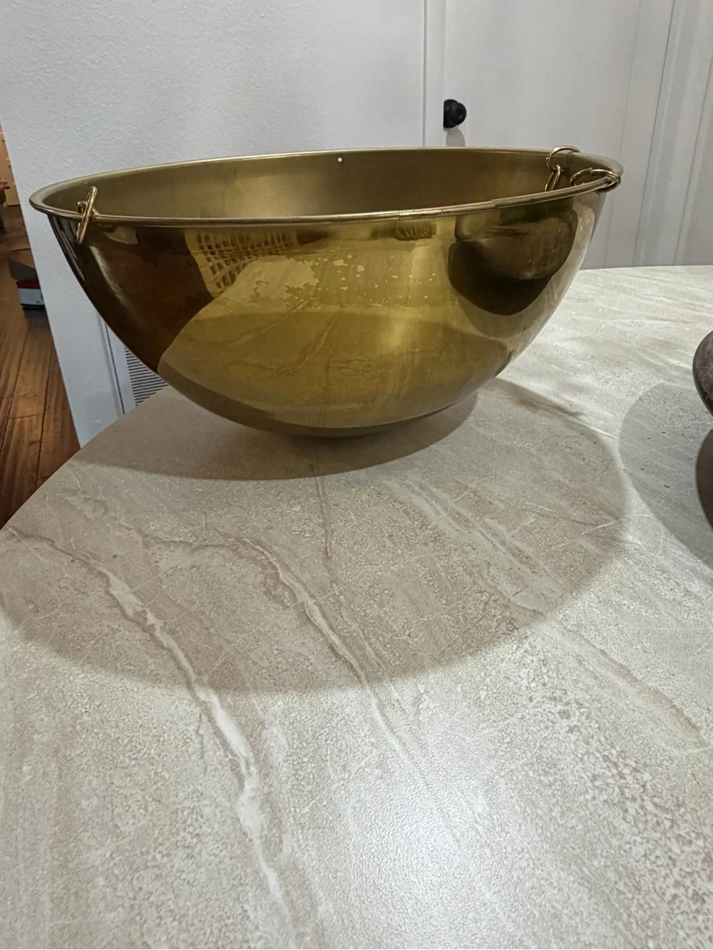 BrassHanging Decorative Bowl Vase - Modern Home Accent
